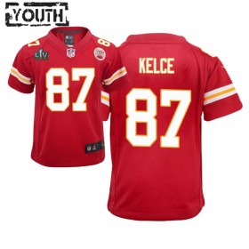 Maillot Kansas City Chiefs Travis Kelce 87 Nike Rouge 2021 Super Bowl LV - Enfant